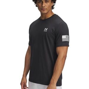 Under Armour Men's Black Tee with Flag Detail NWOT